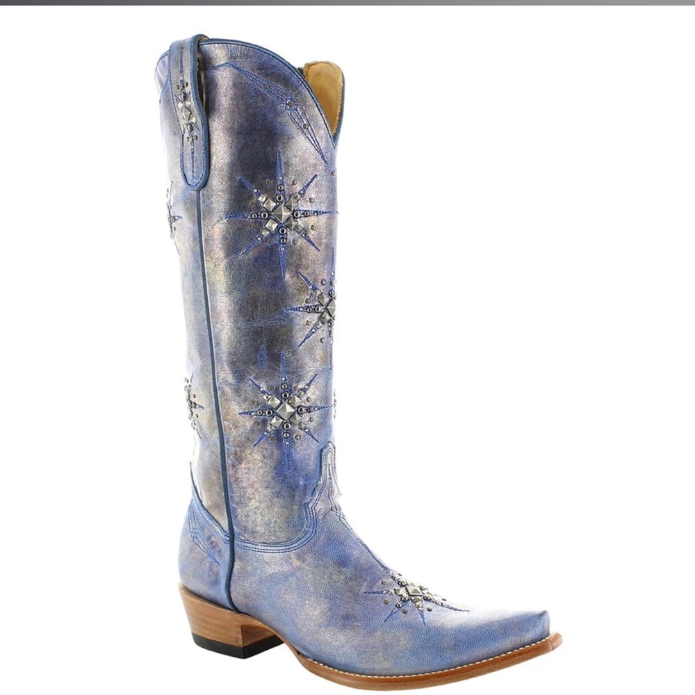 OLD GRINGO STELLETTA TALL BOOTS EMBELLISHEDS STARS SNIP TOE 7.5 NIB - Picture 4 of 11